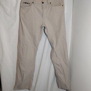 HUGO Bass Pin Stripe/Corduroy Look Brown Pants, 36/32